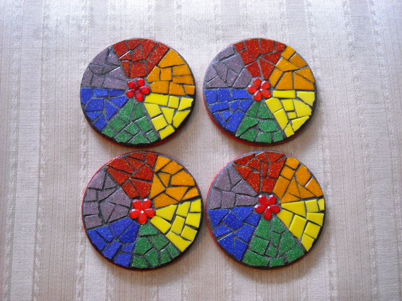 Mosaic coasters Rainbow