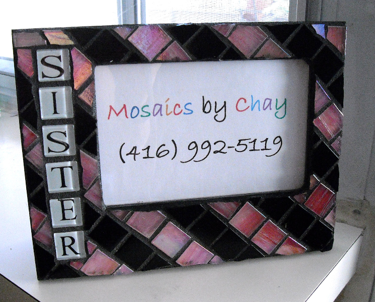 Mosaic picture frame Sister