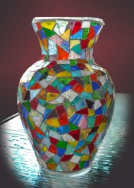 Mosaic-glass-vase