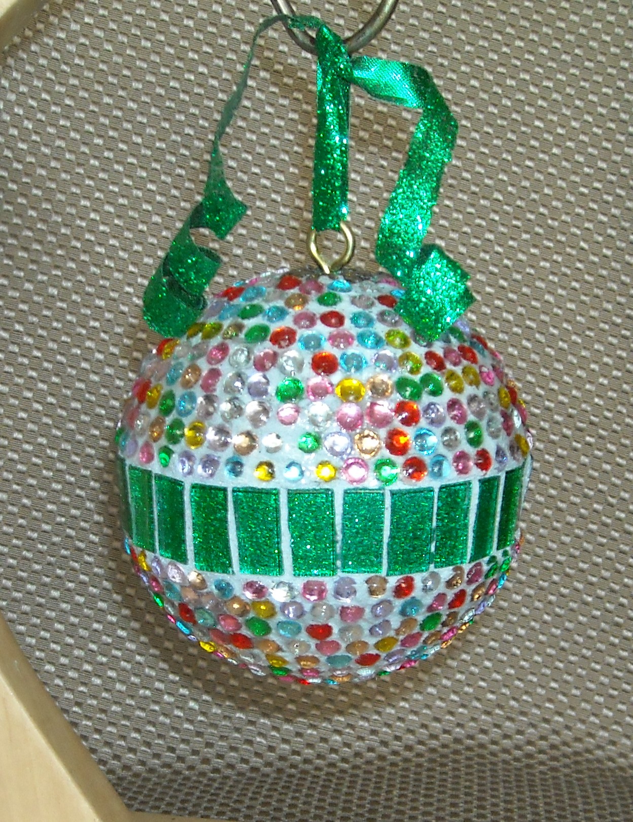 green-glitter-rhinestone-ornament