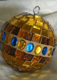Gold glitter ornament