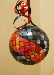 Metal coral swirl  oversize ornament