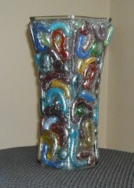 Glitter glass vase