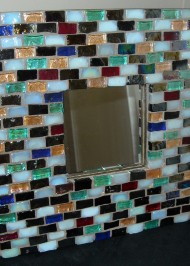 Glass tiled mirror